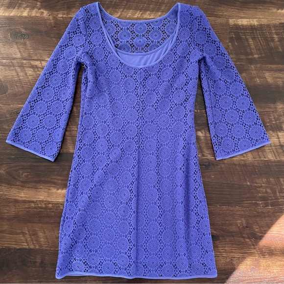 SOLD NWT New with tags Lilly Pulitzer Topanga shift dress in breakers lace blue - Picture 5 of 11